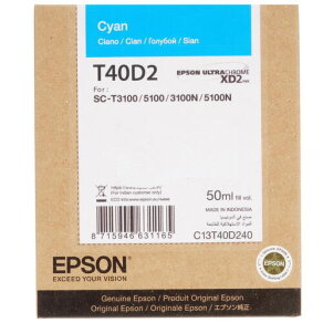 Epson XD2 T40D2 C13T40D240 SC-T2100M SC-T3100 SC-T3100N SC-T5100N cyan