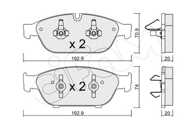 КОЛОДКИ ТОРМОЗНЫЕ AUDI A6 11-18 ПЕРЕД CIFAM