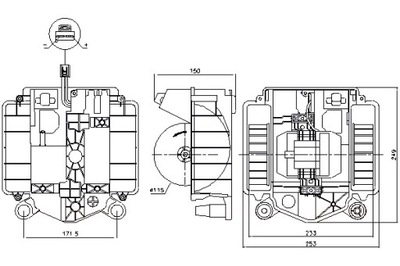 NISSENS VENTILIATORIUS PŪSTUVO MERCEDES S A217 S C217 S W222 V222 X222 