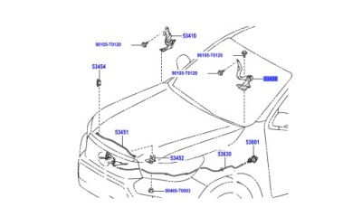 Hilux 15-24 24- лівий петля капот кришки двигуна капот перед фото №1