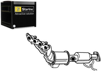 Каталізатор ford focus c-max volvo s40 ii v50 1.6 04 starline фото №1