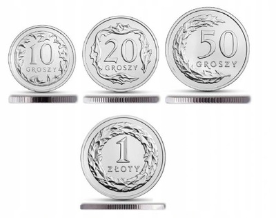 Zestaw 10,20,50 gr,1 zł 2019 r. stal powlekana