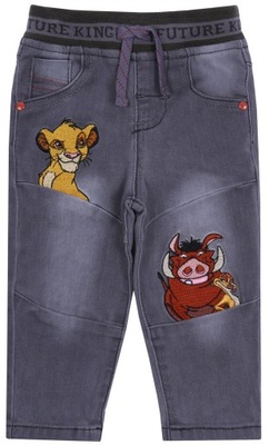 Szare jeansy na gumce Timon i Pumba DISNEY 92 cm