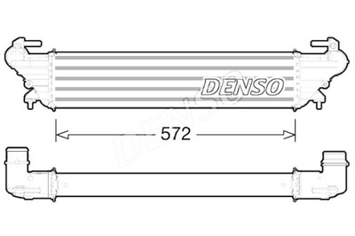 DENSO INTERCOOLER AUŠINTUVAS ORO ĮSIURBIMO FIAT 500L TIPO 