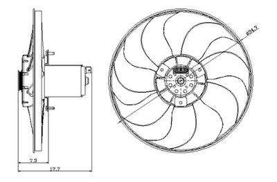 ELEKTROWENTYLATOR VW PASSAT 93- NRF 47404