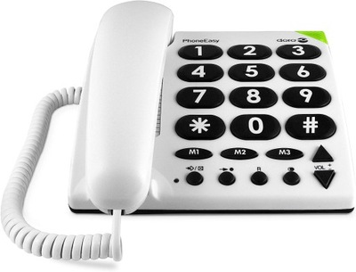 Telefon przewodowy telefon z dużymi przyciskami