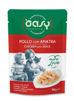OASY MORE LOVE SASZETKA KURCZAK Z KACZKĄ 70G