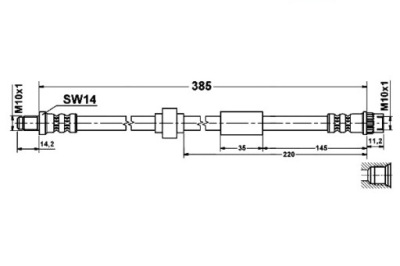 Ate шланг тормозной nissan primastar dci 115 x8 фото №1