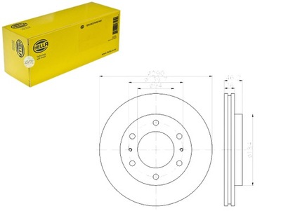 КОМПЛЕКТ ТОРМОЗНИЙ ДИСК ШАЛЬМІВНИХ HELLA MR407116 MR407289