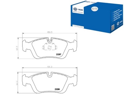 КОЛОДКИ ГАЛЬМІВНІ HELLA PAGID 34111164498 341111603