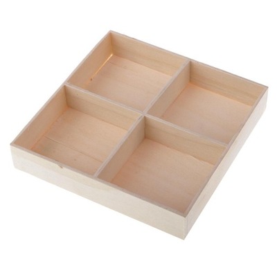 Drewniane pudełko do przechowywania siatki pu
