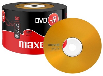 MAXELL PŁYTY DVD-R 4.7GB x16 OPAKOWANIE 50 SZTUK