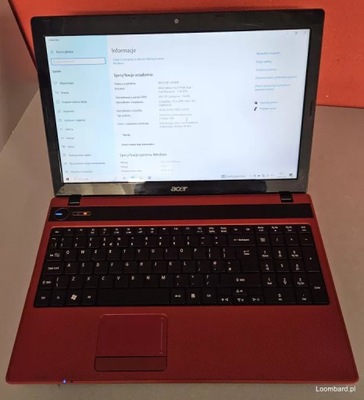 LAPTOP ACER ASPIRE 5552S 4GB/256GB BEZ ZASILACZA