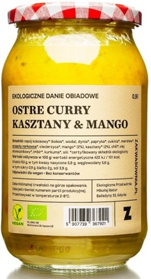 CURRY OSTRE Z KASZTANAMI I MANGO BIO 900 ml - DELIKATNA (ZAKWASOWNIA) DELIK