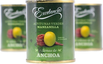 Hiszpańskie oliwki Excelencia z anchois