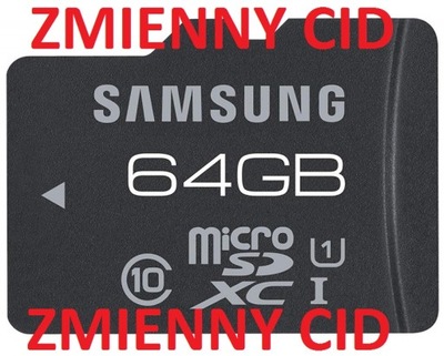 Karta Samsung SD MicroSD PRO 64GB zmienny CID NAVI