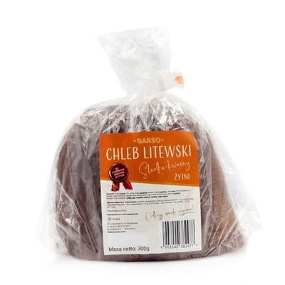 Chleb litewski żytni słodko-kwaśny 300 g Garso