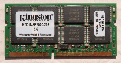 Pamięć 256MB SDRAM PC100S 100MHz SODIMM KINGSTON