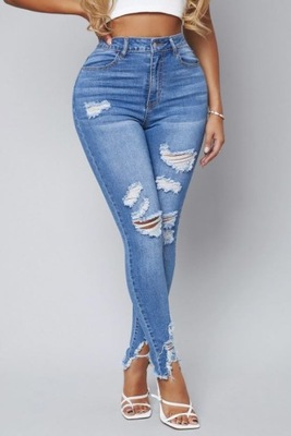 SHEIN DAMSKIE SPODNIE JEANSOWE DZIURY 29/32 VŹB