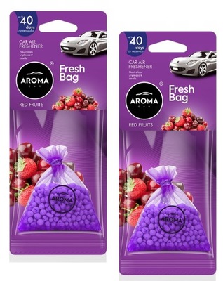 AROMA CAR ZAPACH DO COCHE ODSWIEZACZ SUJECIÓN FRESH BAG NUEVO RED FRUITS  