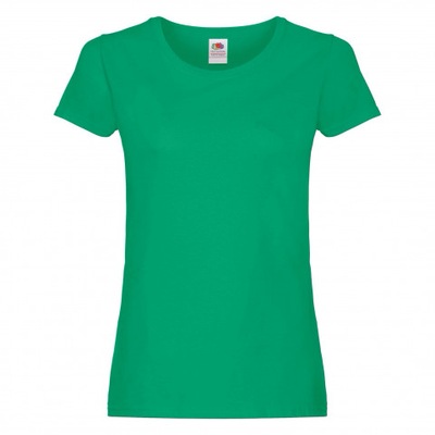 Tshirt damski koszulka FRUIT of LOOM Zielony XS