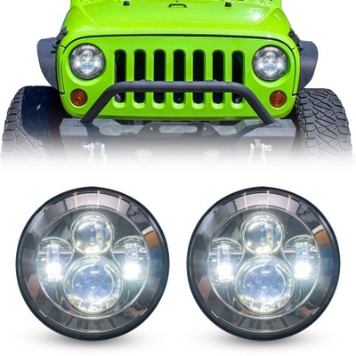 JEEP WRANGLER JK 2007-2018 FAROS PARTE DELANTERA DIODO LUMINOSO LED 7''  