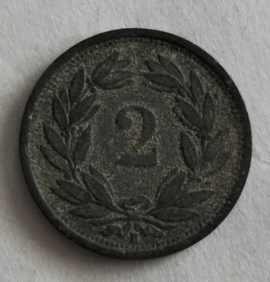 Moneta Szwajcaria 2 rappen 1942