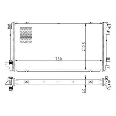 CHLODNICA, SISTEMA DE REFRIGERACIÓN DEL MOTOR HART 616 612  