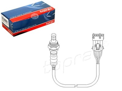 Датчик лямбда-зонд topran adp157002c 71004280 107588 772 фото №1