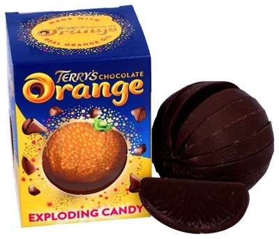 Pomarančové čokolády s kúskami cukríkov NA DARČEK TERRY'S 147g