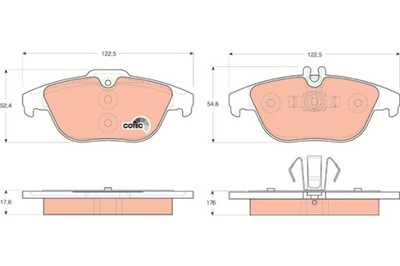 КОЛОДКИ ТОРМОЗНЫЕ - КОМПЛЕКТ COTEC GDB1738