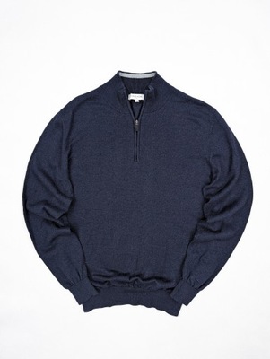 Calvin Klein granatowy sweter golf M logo