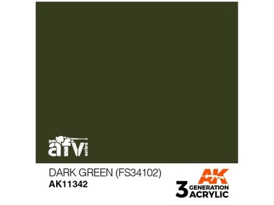 Farba akrylowa Dark green FS34102 AK11342