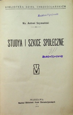 Studia i szkice społeczne 1913 r.