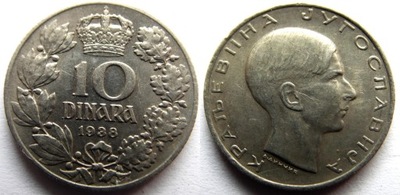 Jugosławia 10 dinarów 1938