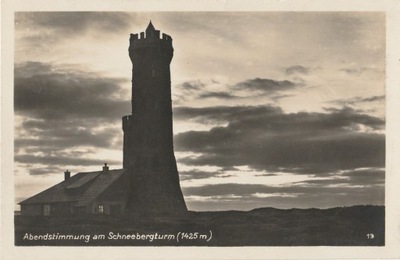 KŁODZKO - Abendstimmung am Schneebergturm