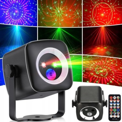 ŚWIATŁO LASEROWE RGB 60RÓŻNYCH WZORÓW 9TRYBÓW LASER SCENICZNY