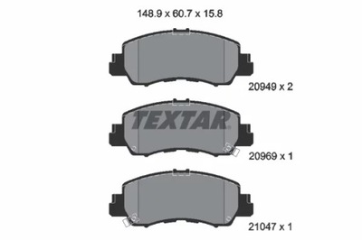 2094901/TEX КОЛОДКИ ТОРМОЗНЫЕ ПЕРЕДНЯЯ