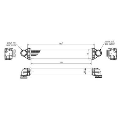 RADUADOR AIRE DE CARGA HART 614 079  