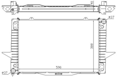 Nissens радиатор воды volvo 850 2.0 ls фото №1