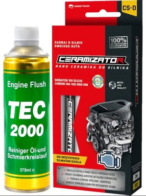 PŁUKANKA DO ДВИГУНА TEC2000 ENGINE FLUSH 375ML + CERAMIZATOR CSD