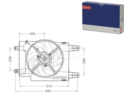 FAN RADIATOR FROM CASING ALFA ROMEO 156 1.6 1.8 2.0 02.97-05.06 - milautoparts-fr.ukrlive.com