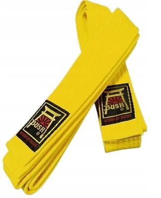 Pas pasy karate taekwondo judo Bushi żółty 300 cm