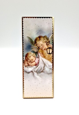 Obrazek Anioł Stróż i dziecko obraz 15,5x6cm
