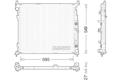 DENSO РАДИАТОР ДВИГАТЕЛЯ ВОДЫ MERCEDES GLE W166 M W166 2.2D-5.5