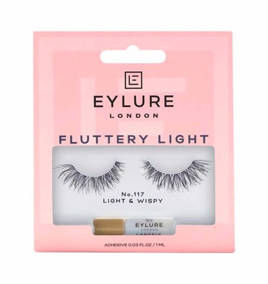 Eylure Fluttery Light Lashes sztuczne rzęsy z klejem efekt wypełnienia P1