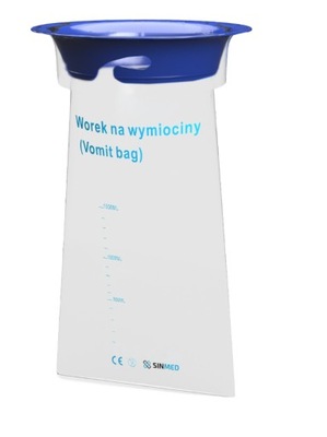 WOREK NA WYMIOCINY TORBA NA WYMIOTY 1,5L 10 SZTUK