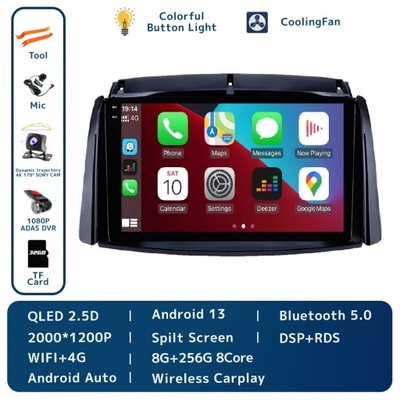 NAVEGACIÓN GPS PARA RENAULT KOLEOS 2008-2016 RADIO DE AUTOMÓVIL BEZPRZEWODOWE CARPLAY  