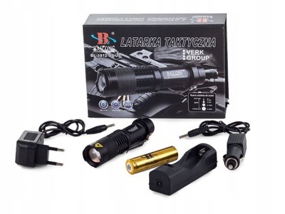 Latarka taktyczna LED bailong cree xm-l3-u3 zoom