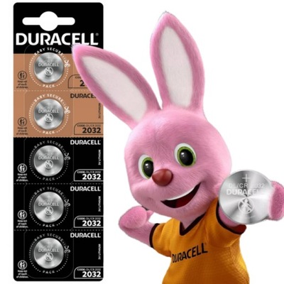 5x BATERIA LITOWA DURACELL CR 2032 DL ECR 3V ważność 10 lat